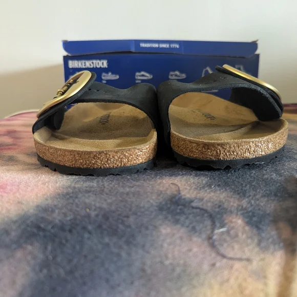 Birkenstock Madrid Big Buckle Sandals - Black EU 41/ L 10/ M 8 - Picture 7 of 9